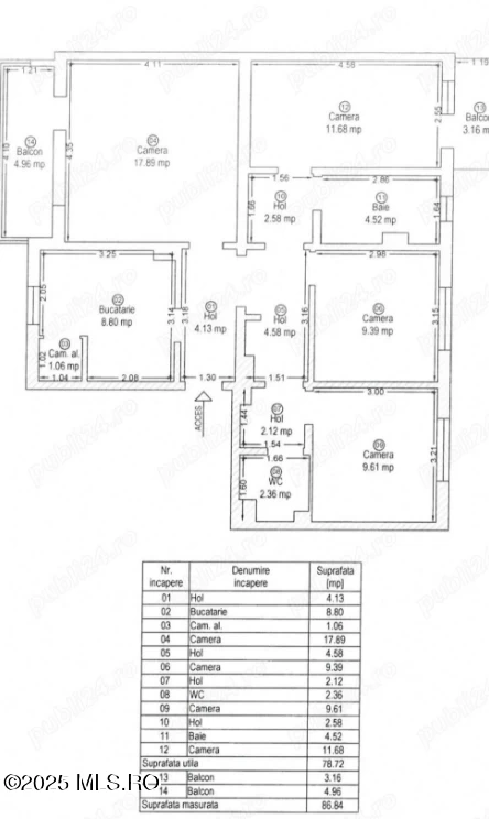 Intrarea APELOR, Timisoara, Timis, 3 Dormitor Dormitoare, 2 BaieBăi,Apartament,Anunturi Verificate,APELOR,0,F3-41469