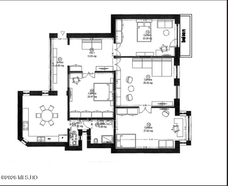 Strada PIATA ALEXANDRU MOCIONI, Timisoara, Timis, 3 Dormitoare Dormitoare, 2 BăiBăi,Apartament,Anunturi Verificate,PIATA ALEXANDRU MOCIONI,0,F3-46591