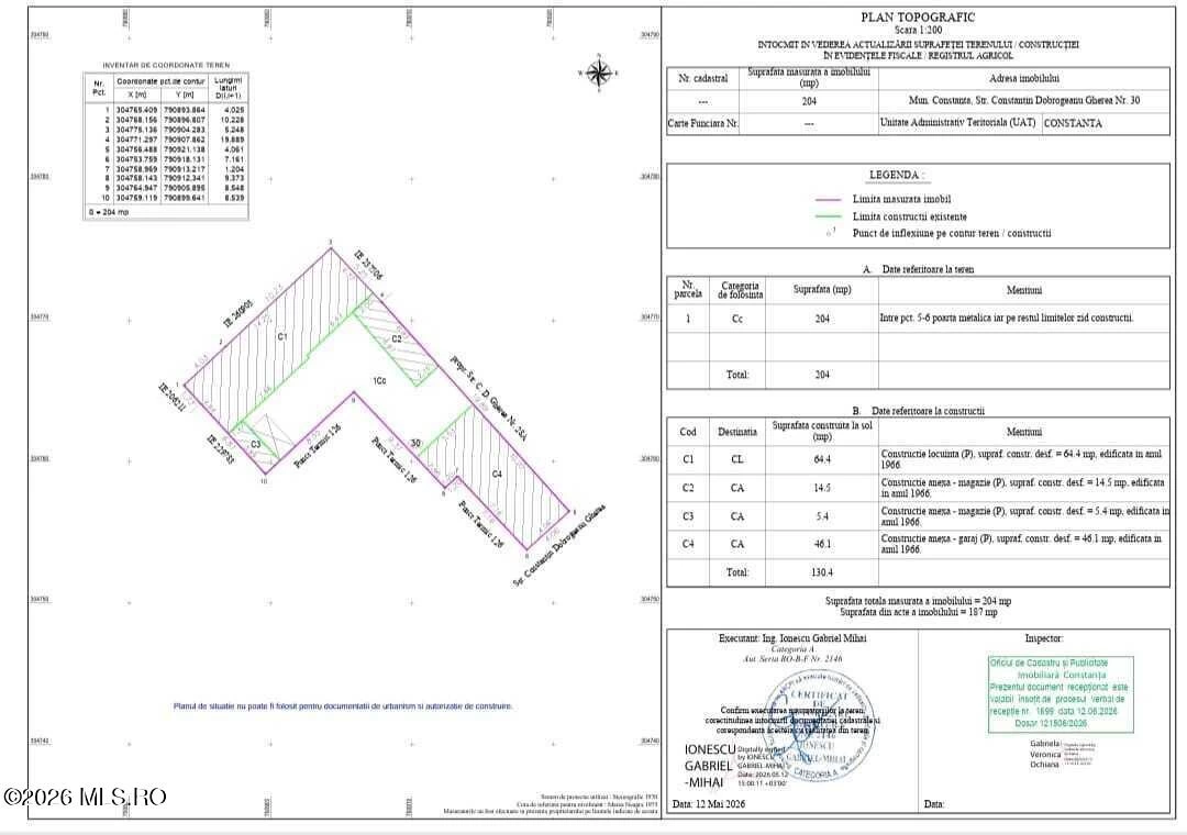 Strada Constantin Dobrogeanu Gherea 30, Constanta, Constanta, 900190, 2 Dormitoare Dormitoare, 1 BaieBăi,Casa/Vila,Reprezentari Comision 0%,Constantin Dobrogeanu Gherea,0,05-2691