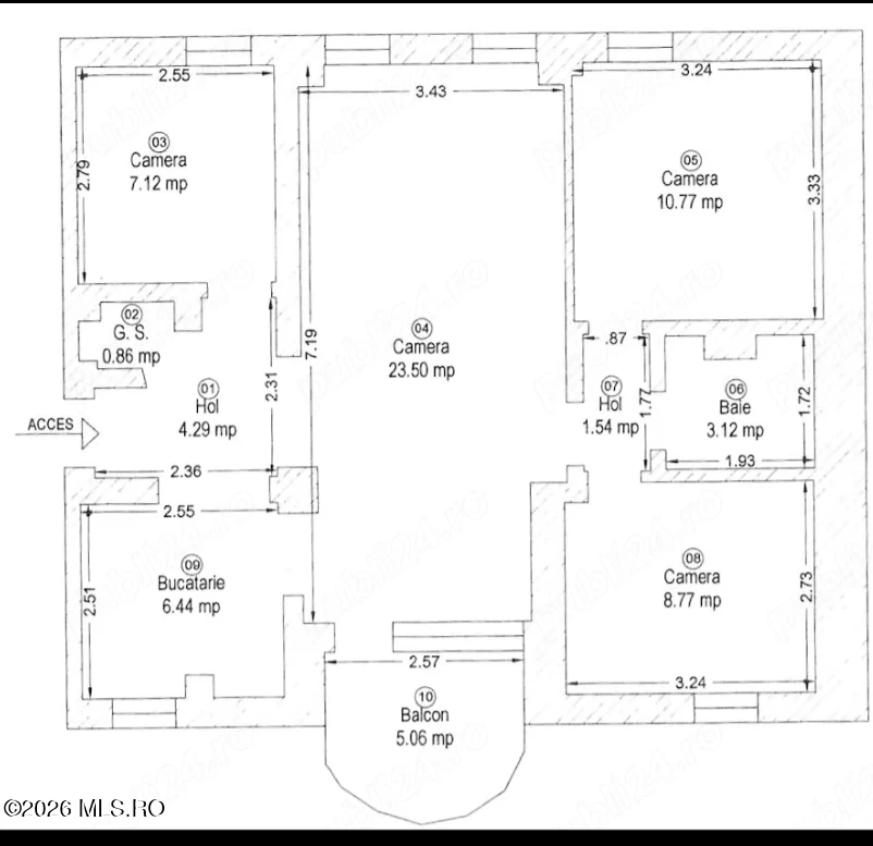Calea CIRCUMVALATIUNII, Timisoara, Timis, 3 Dormitor Dormitoare, 2 BaieBăi,Apartament,Anunturi Verificate,CIRCUMVALATIUNII,0,F3-42838